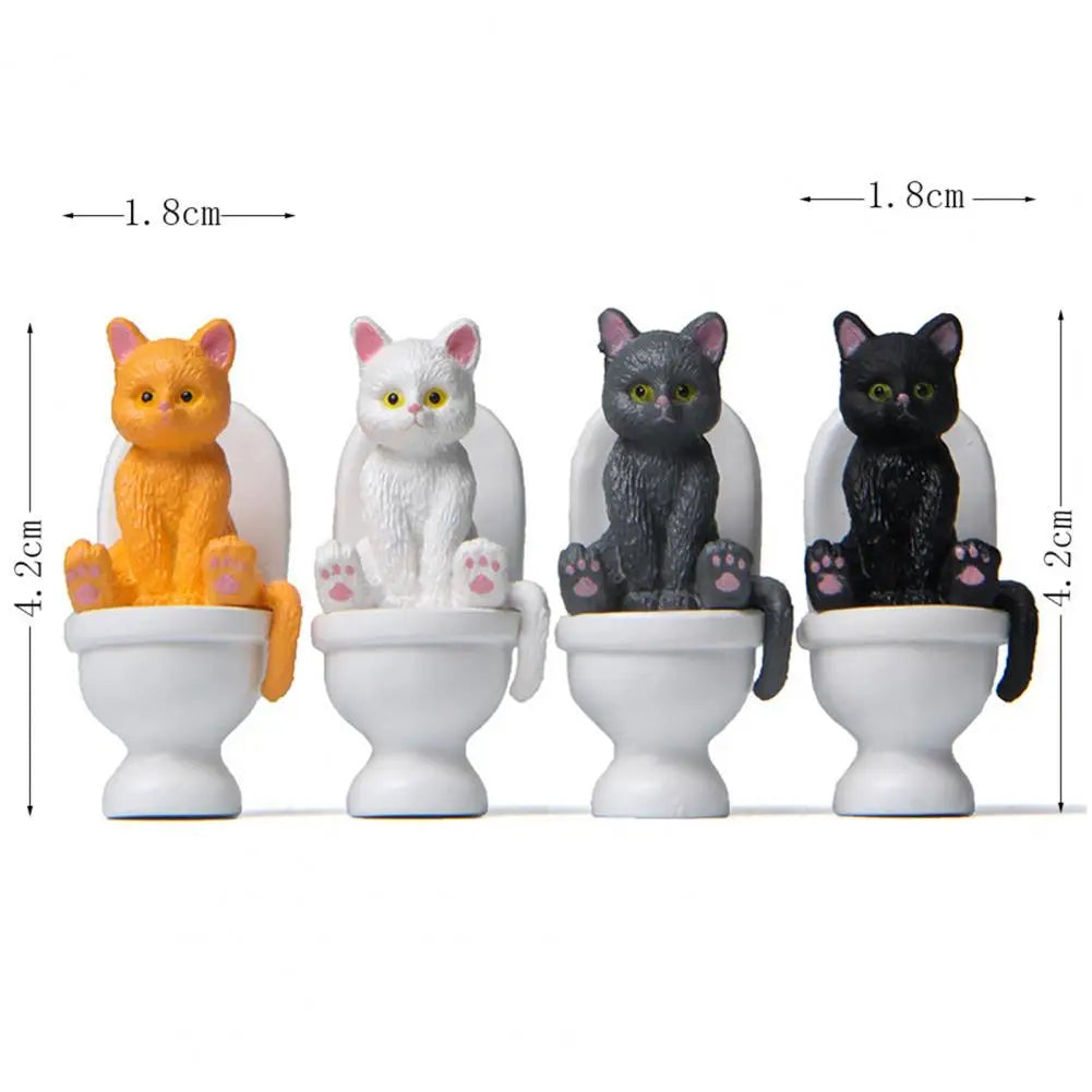 Funny Sitting Cat Figurine