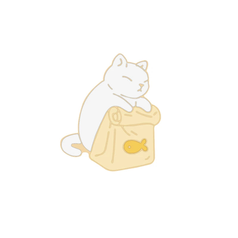 Black & White Cat Enamel Pin