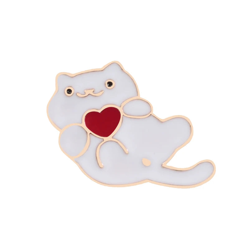 Cute Cartoon Cat Lapel Pin