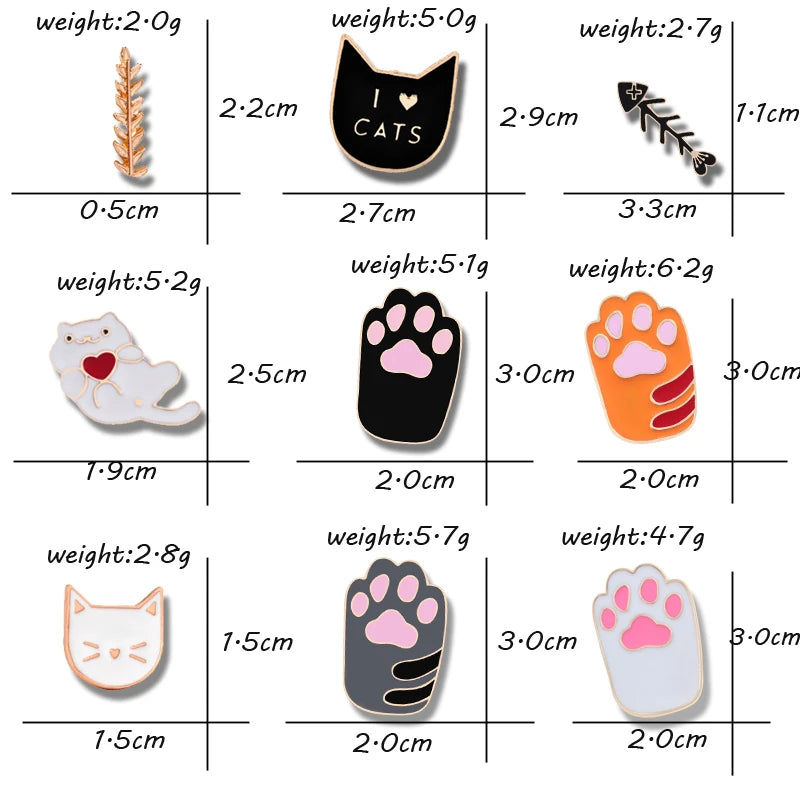 Cute Cartoon Cat Lapel Pin
