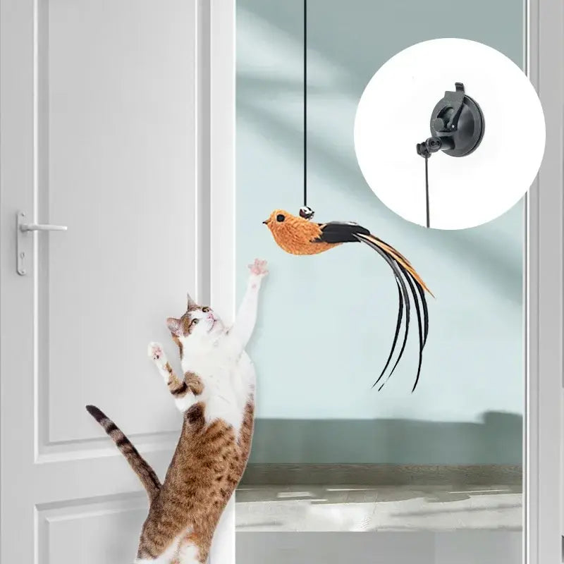 Steel Wire Feather Cat Teaser
