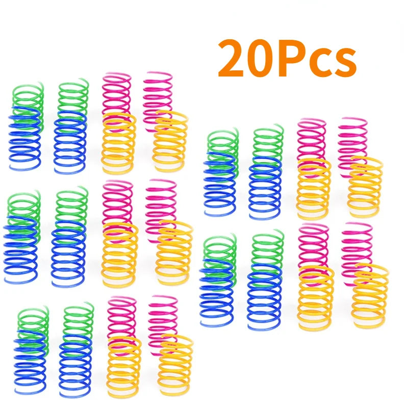 Colorful Spiral Cat Spring Toys