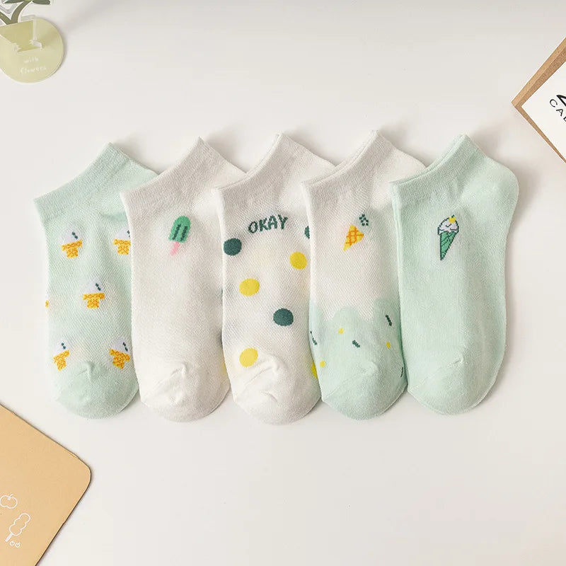 Cute Pink Cat Socks Set
