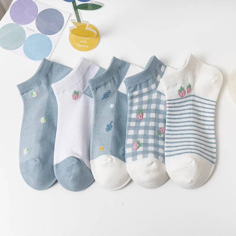 Cute Pink Cat Socks Set