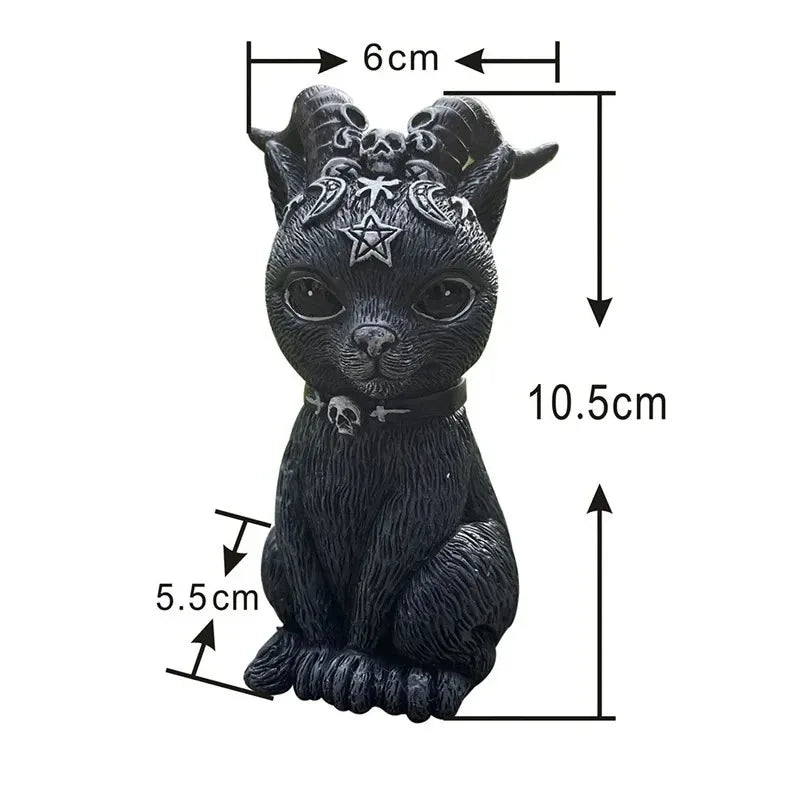 Black Cat Witch Figurine