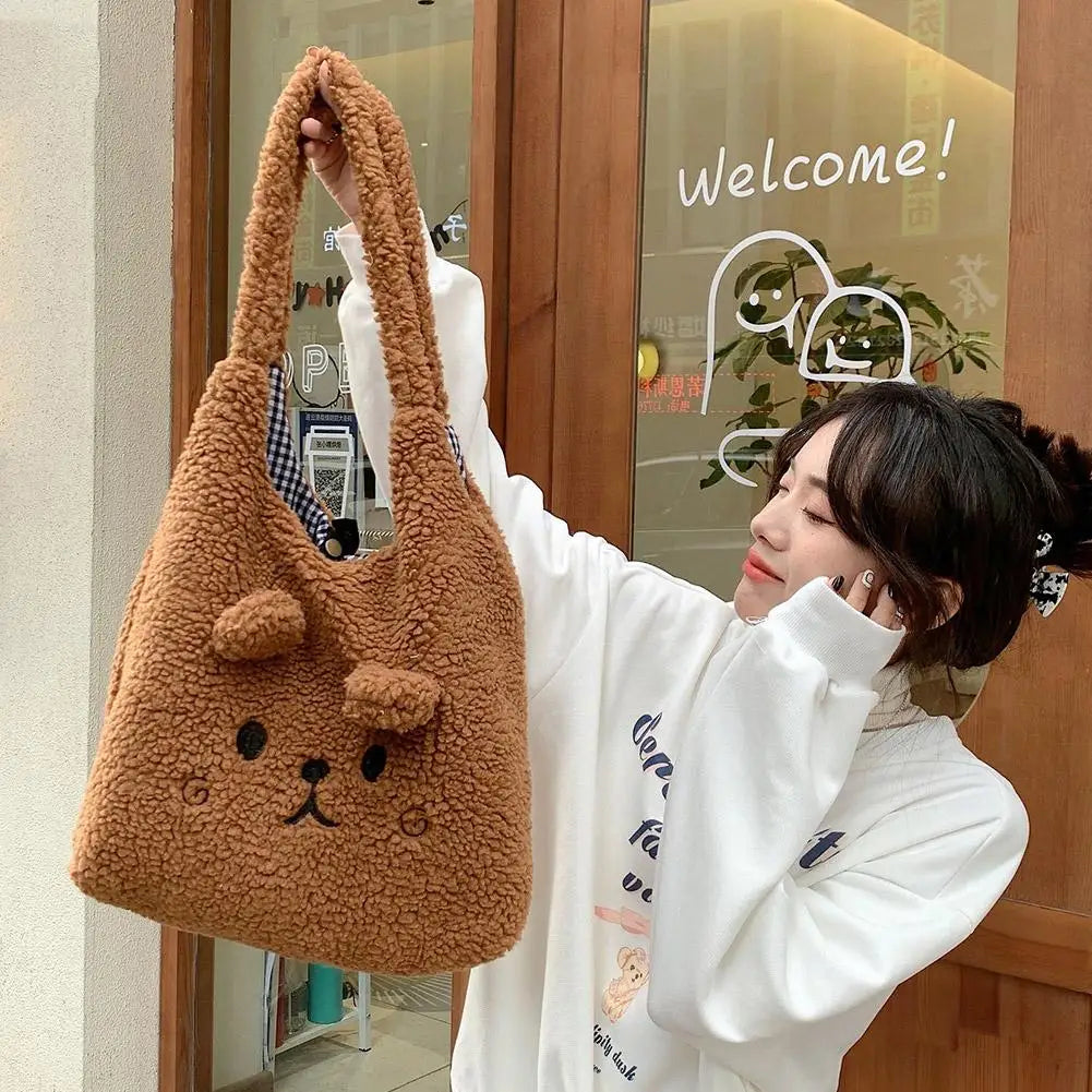 Cute Plush Cartoon School Bag