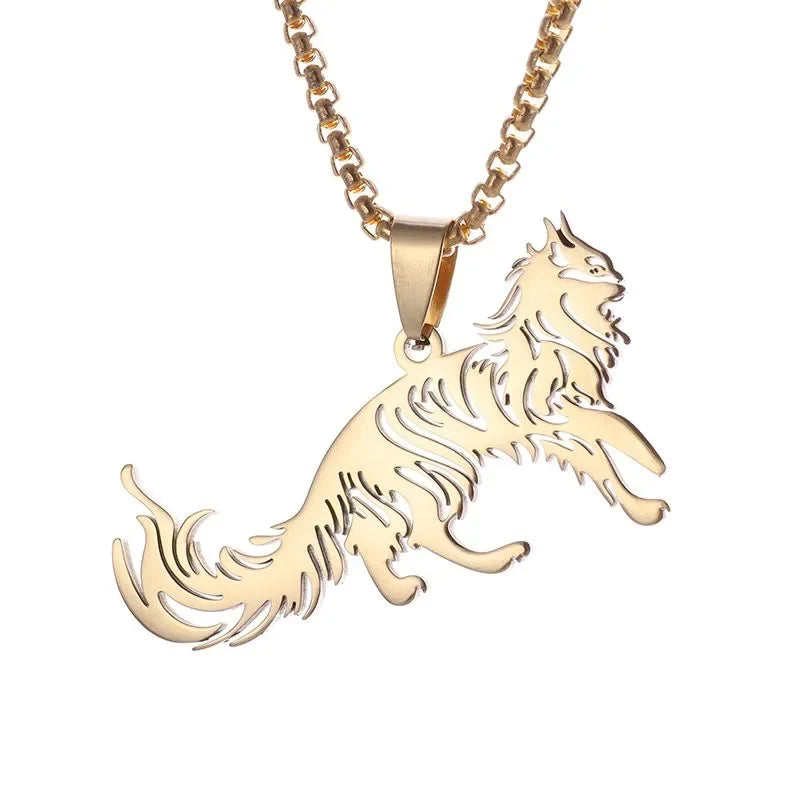 Hugging Cat Couple Necklace