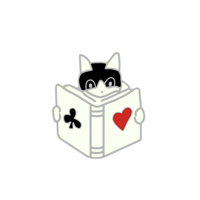 Black & White Cat Enamel Pin