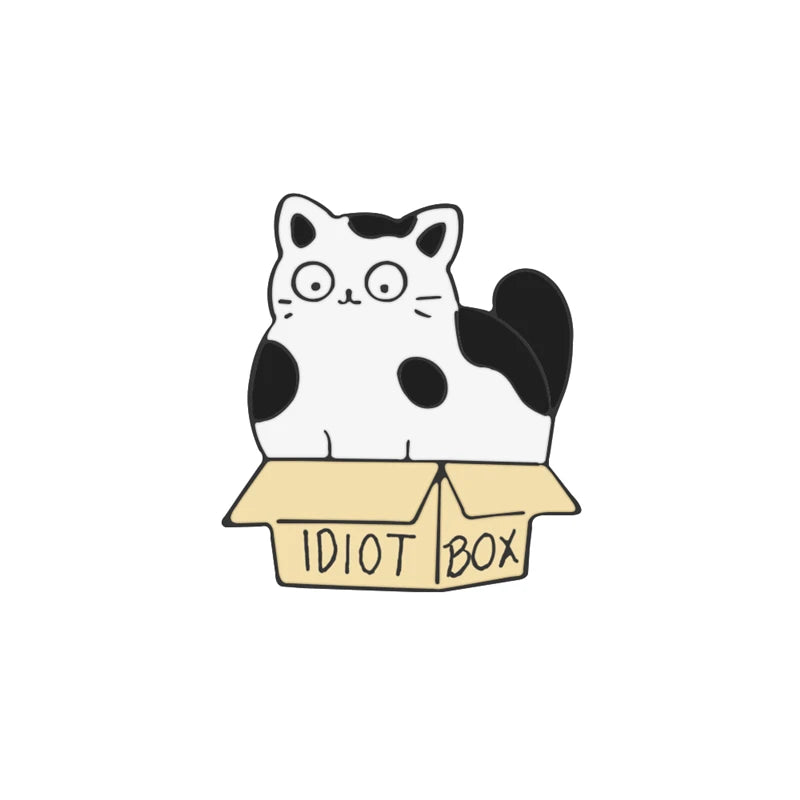 Black & White Cat Enamel Pin