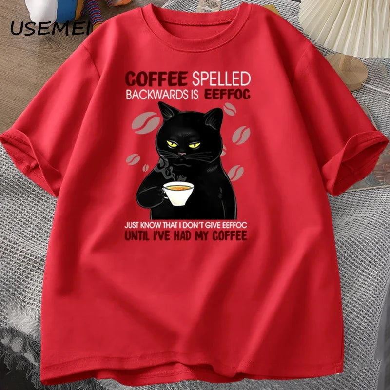 Funny "Coffee" Backwards T-Shirt