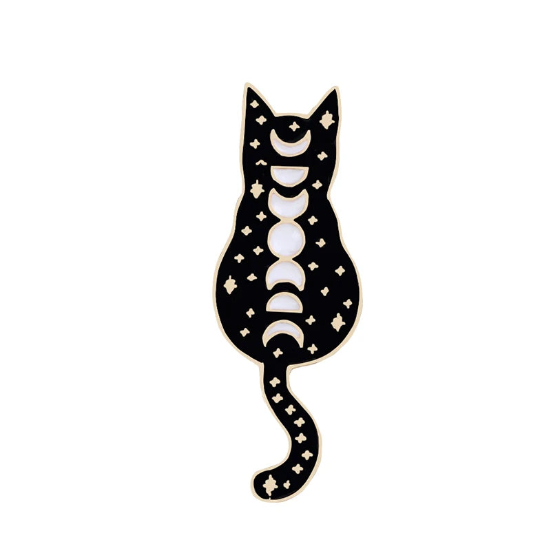 Black & White Cat Enamel Pin