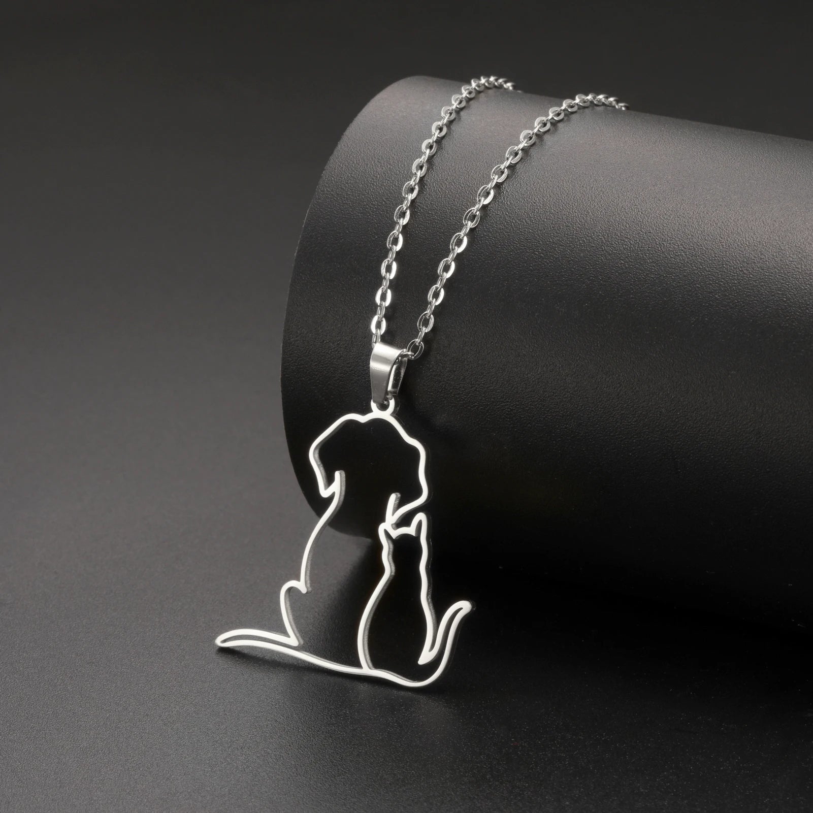 Cute Hugging Cats Necklace