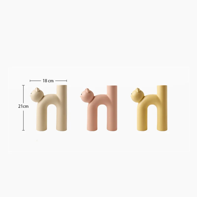 Cute Cathead H-Shape Vase