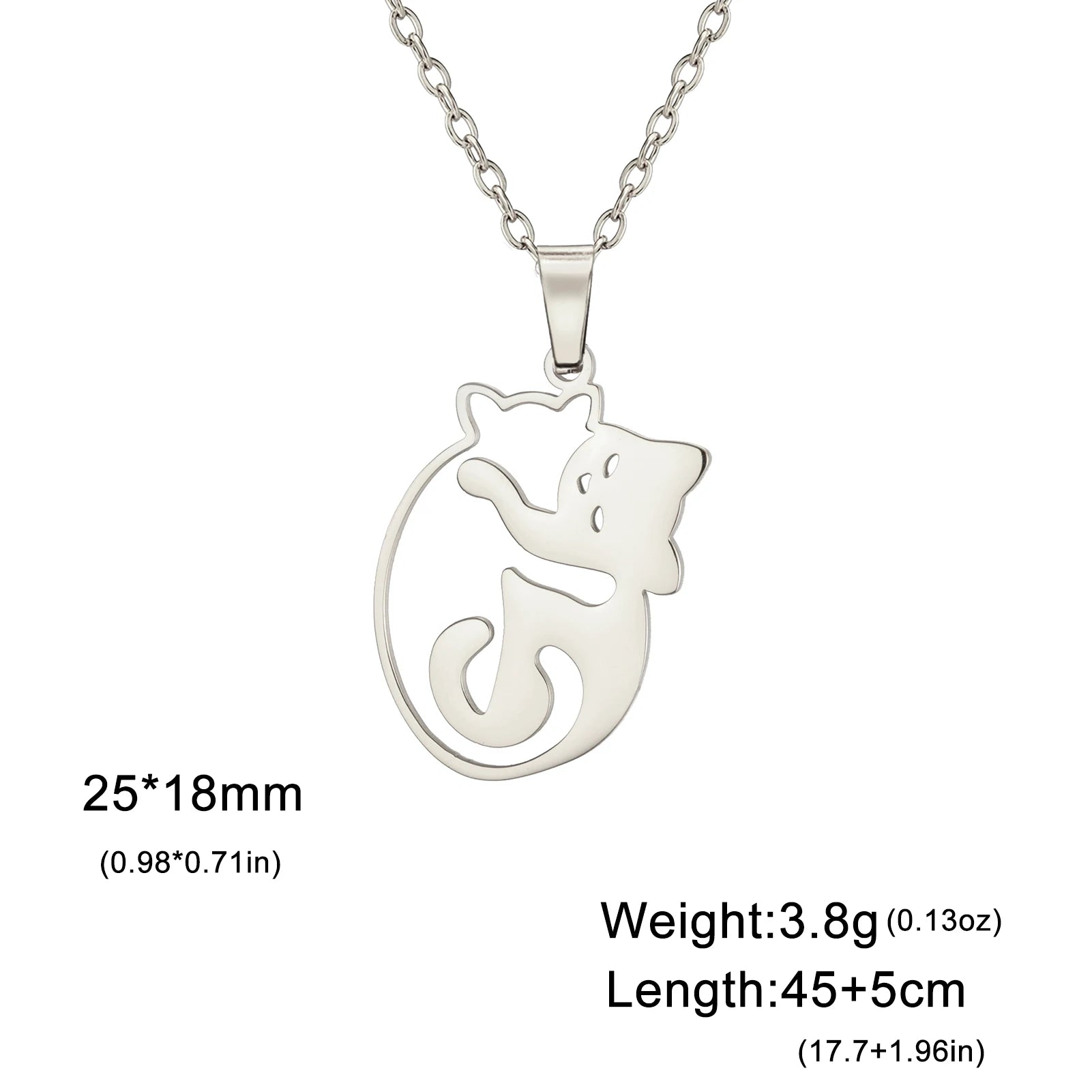Cute Hugging Cats Necklace