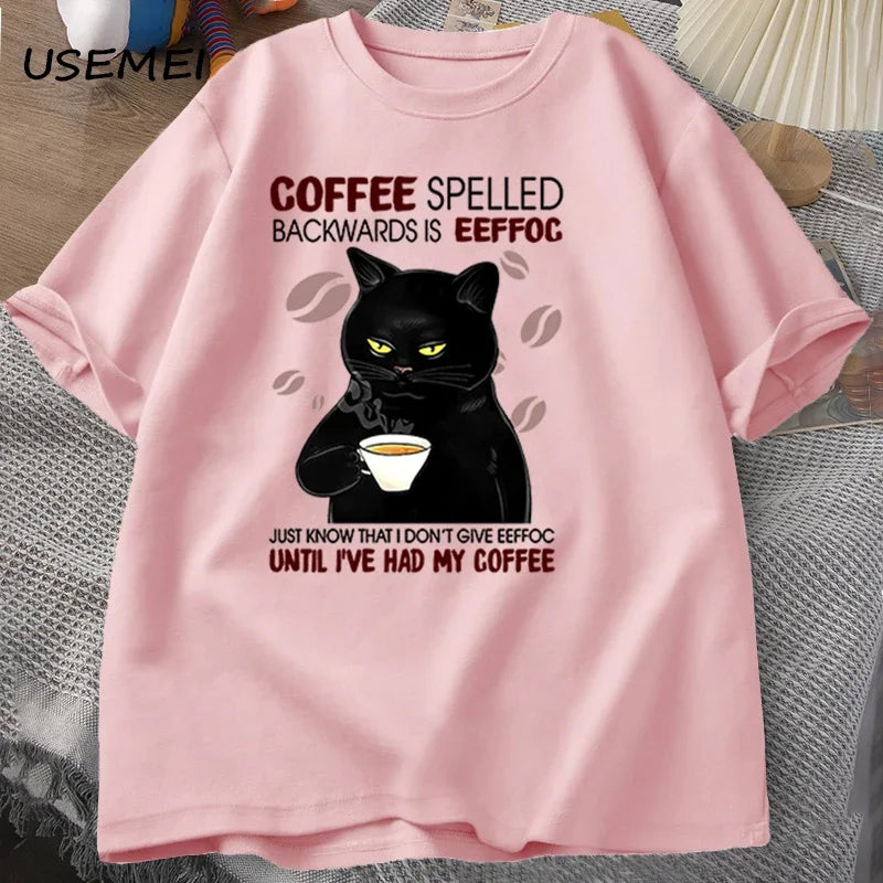 Funny "Coffee" Backwards T-Shirt
