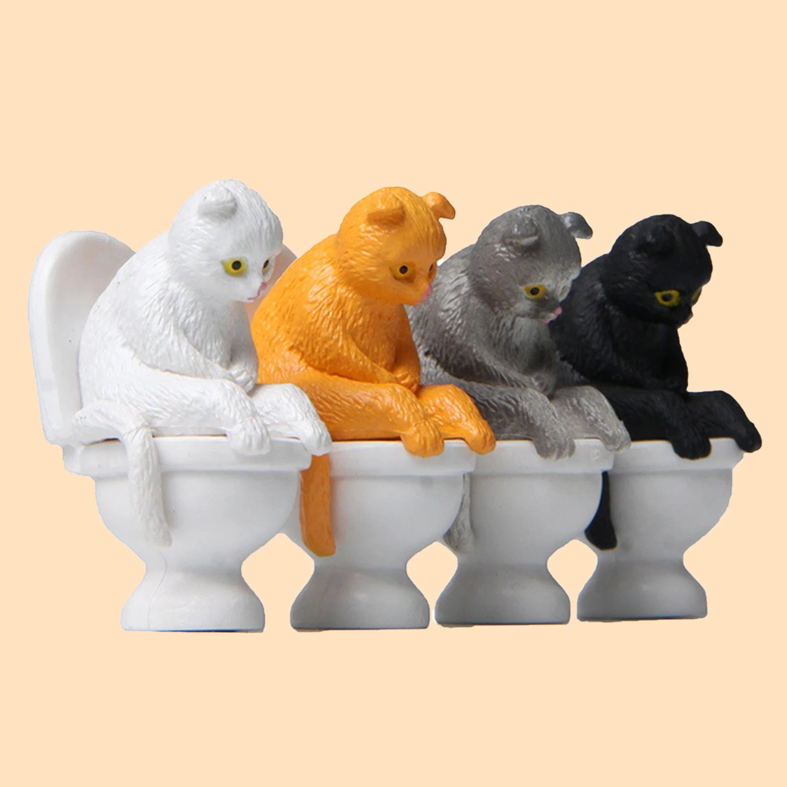 Funny Sitting Cat Figurine