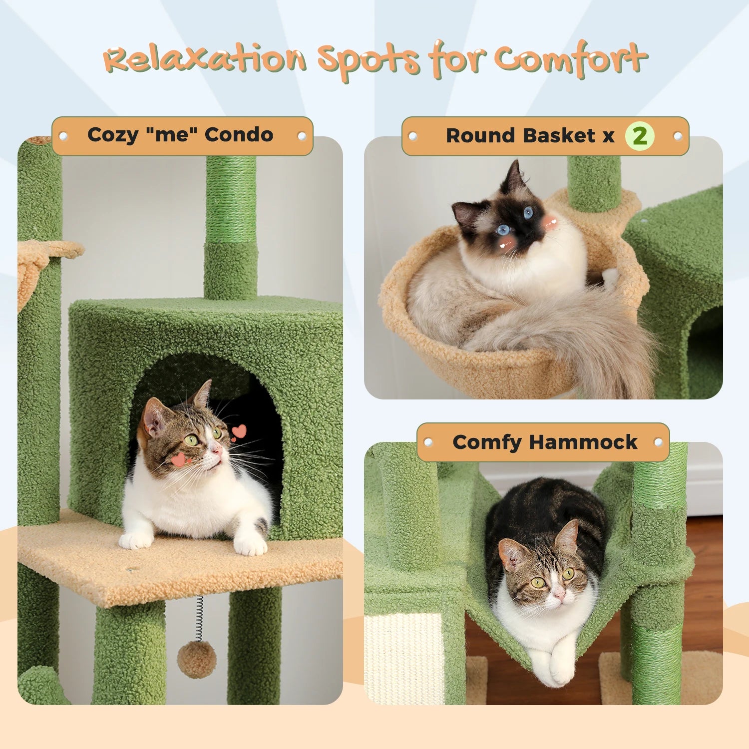 Cactus Floor-to-Ceiling Cat Tree