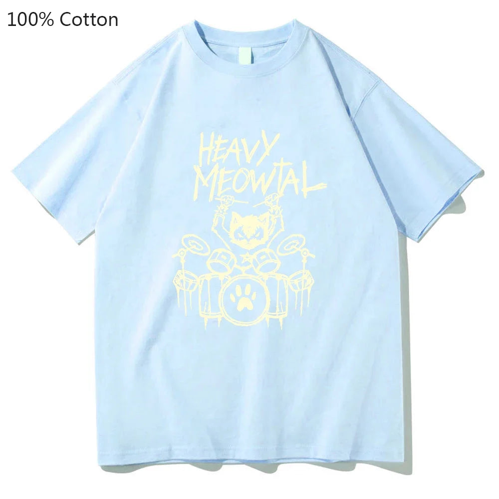 Heavy Meowtal Cat T-Shirt