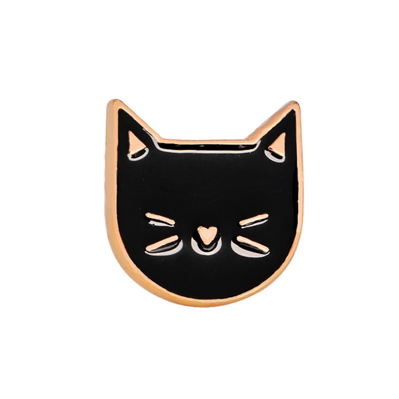 Black & White Cat Enamel Pin