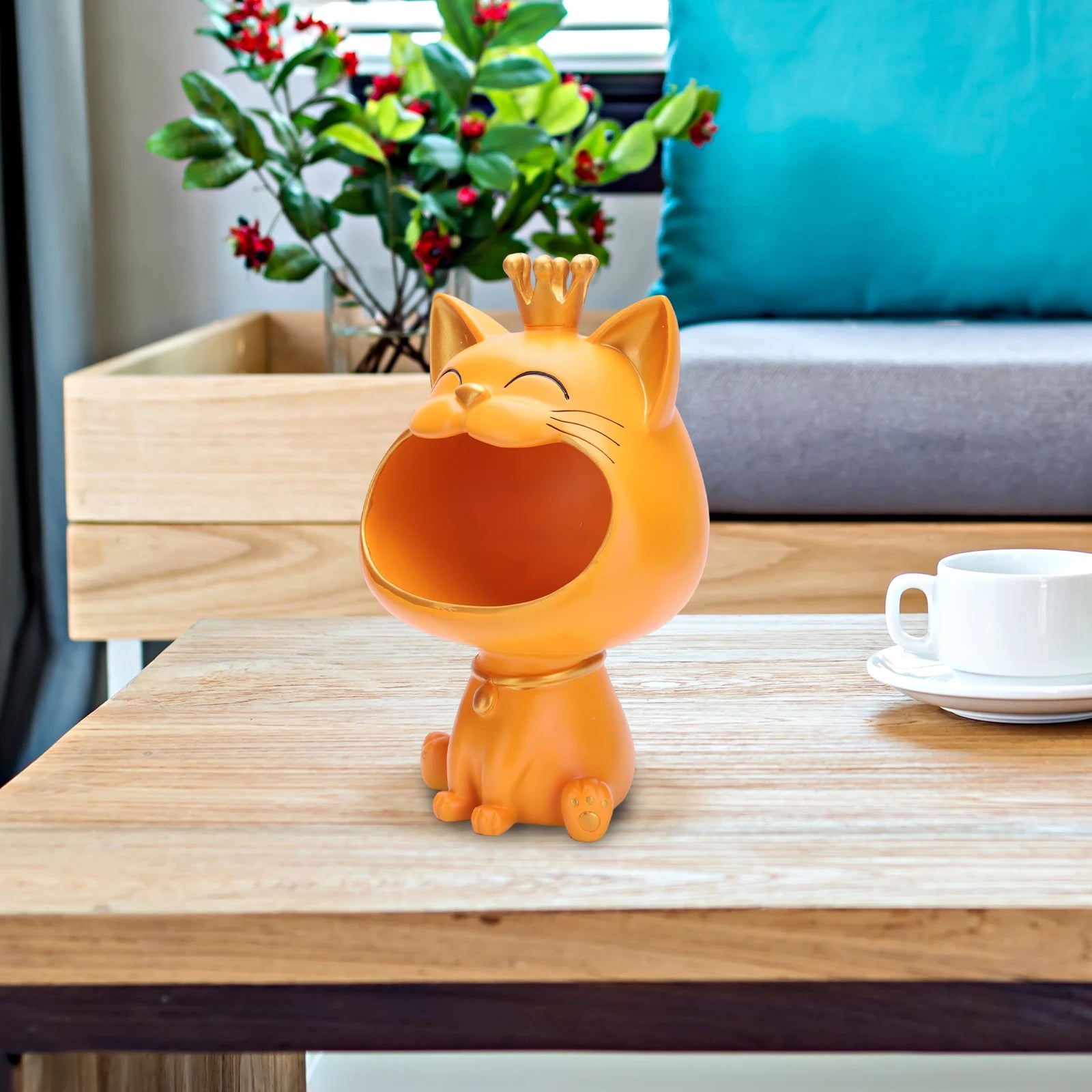 Lucky Cat Key Box Statue