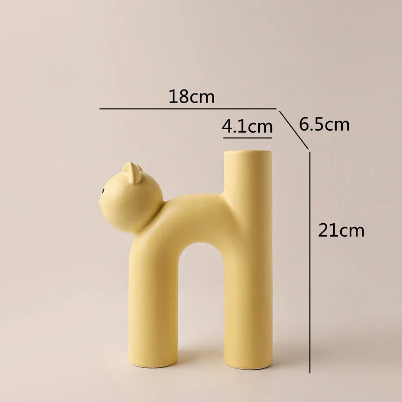 Cute Cathead H-Shape Vase