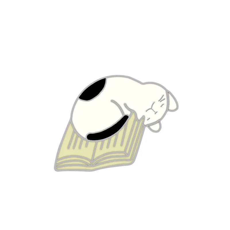 Black & White Cat Enamel Pin