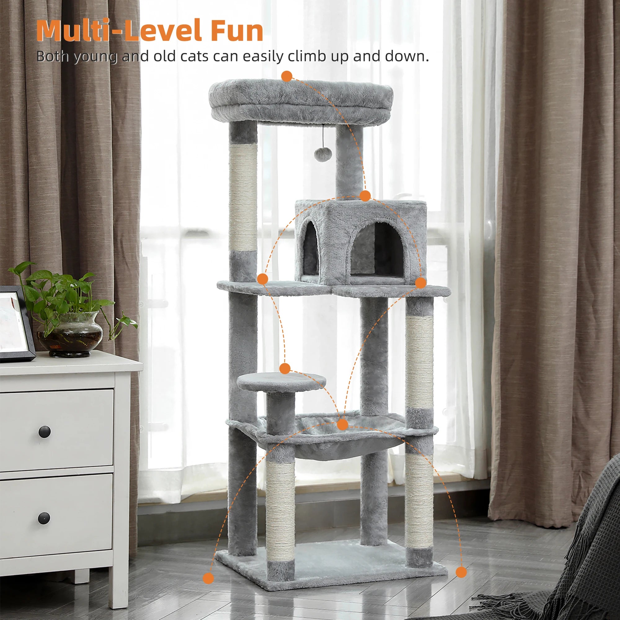 5-Level Cat Tree with Hammock