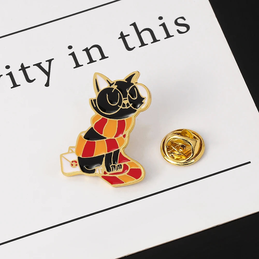 Gryffindor Magic Cat Enamel Pin