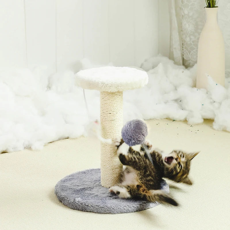 Cat Tower with Toys & Scratching Post