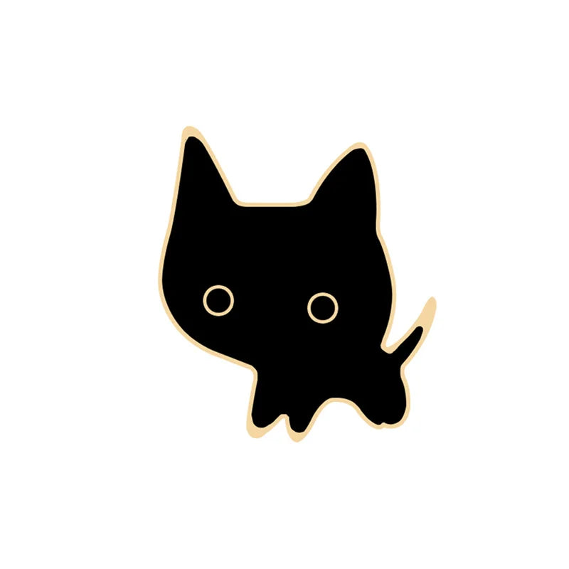 Black & White Cat Enamel Pin