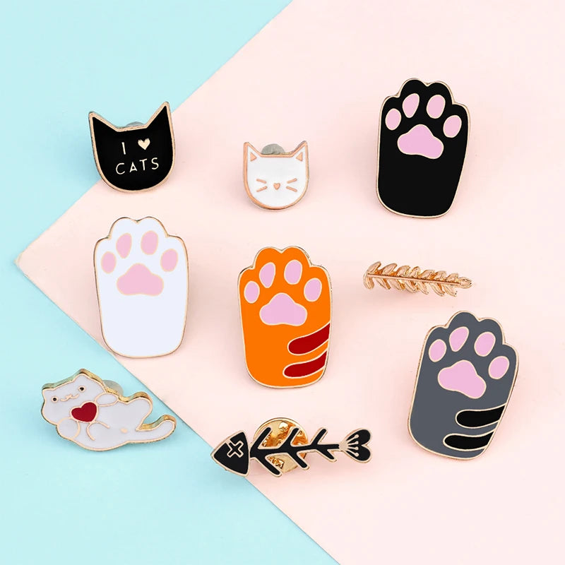 Cute Cartoon Cat Lapel Pin