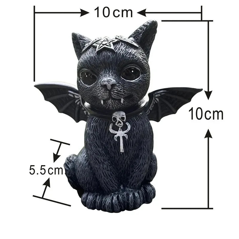 Black Cat Witch Figurine