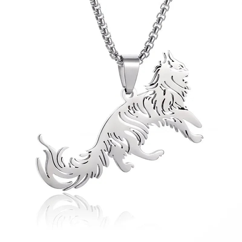 Hugging Cat Couple Necklace