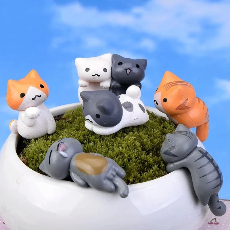 Lucky Cat Miniature Garden Set