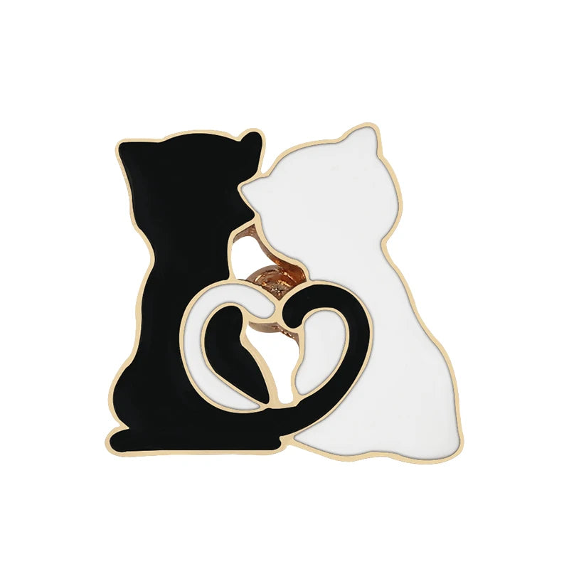 Black & White Cat Enamel Pin