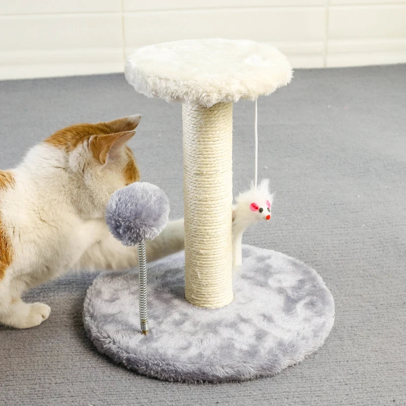 Cat Tower with Toys & Scratching Post