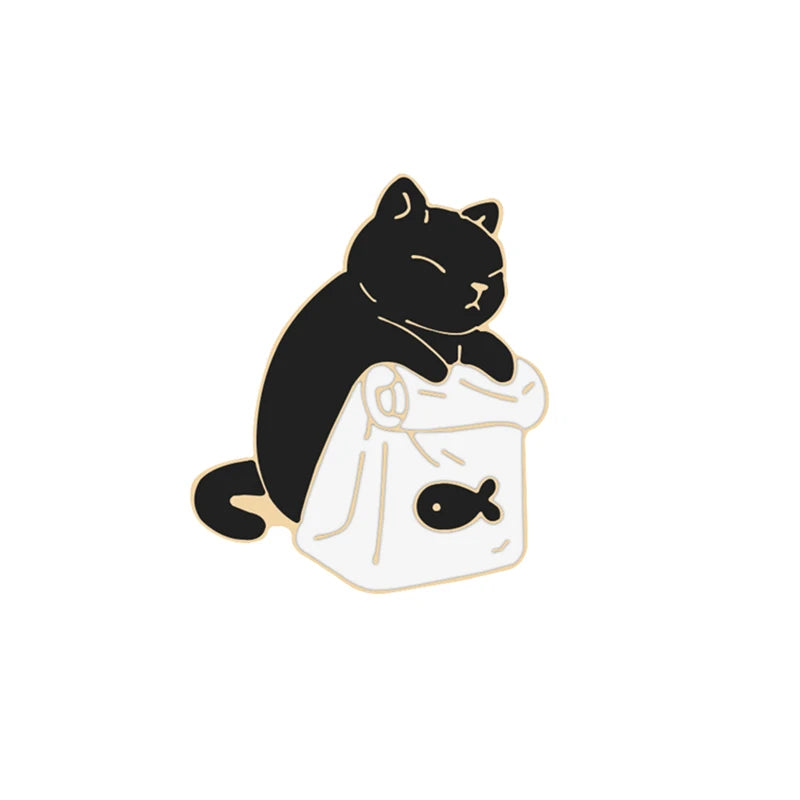 Cute Cartoon Cat Lapel Pin