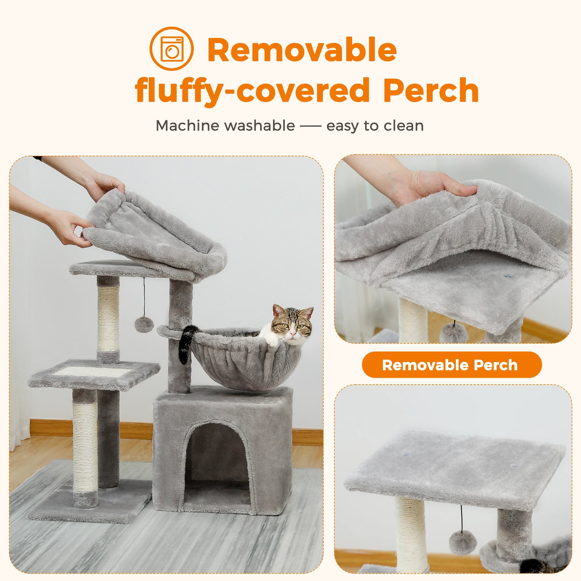 Indoor Cat Tree with Hammock