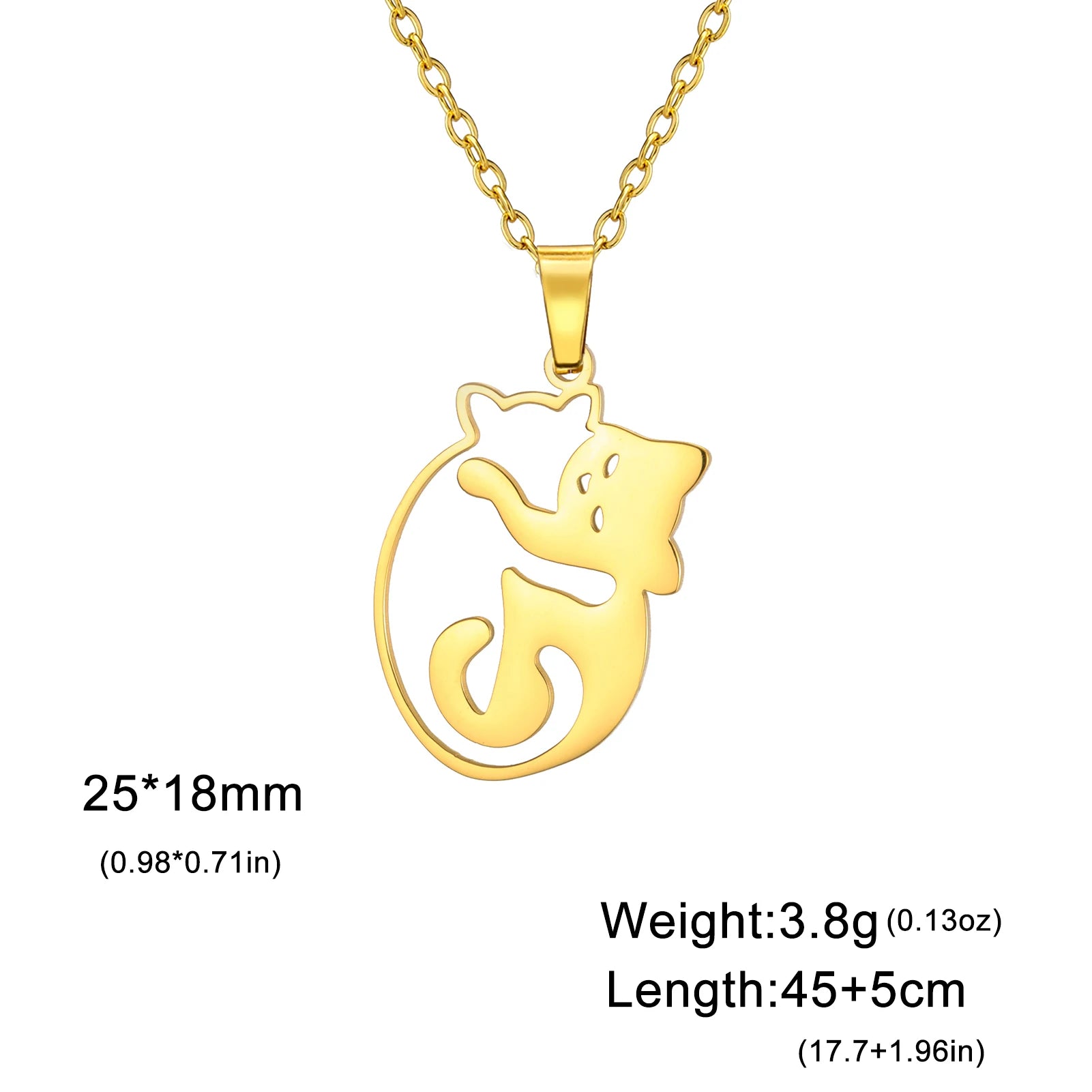 Cute Hugging Cats Necklace