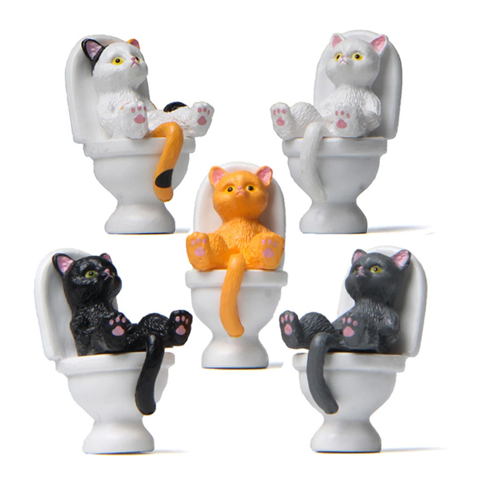 Funny Sitting Cat Figurine