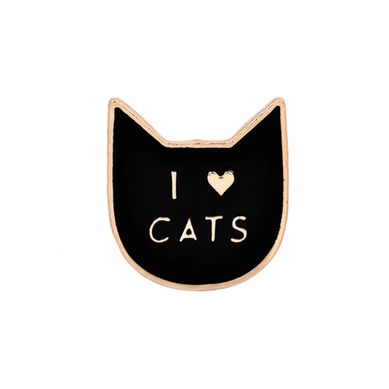 Black & White Cat Enamel Pin