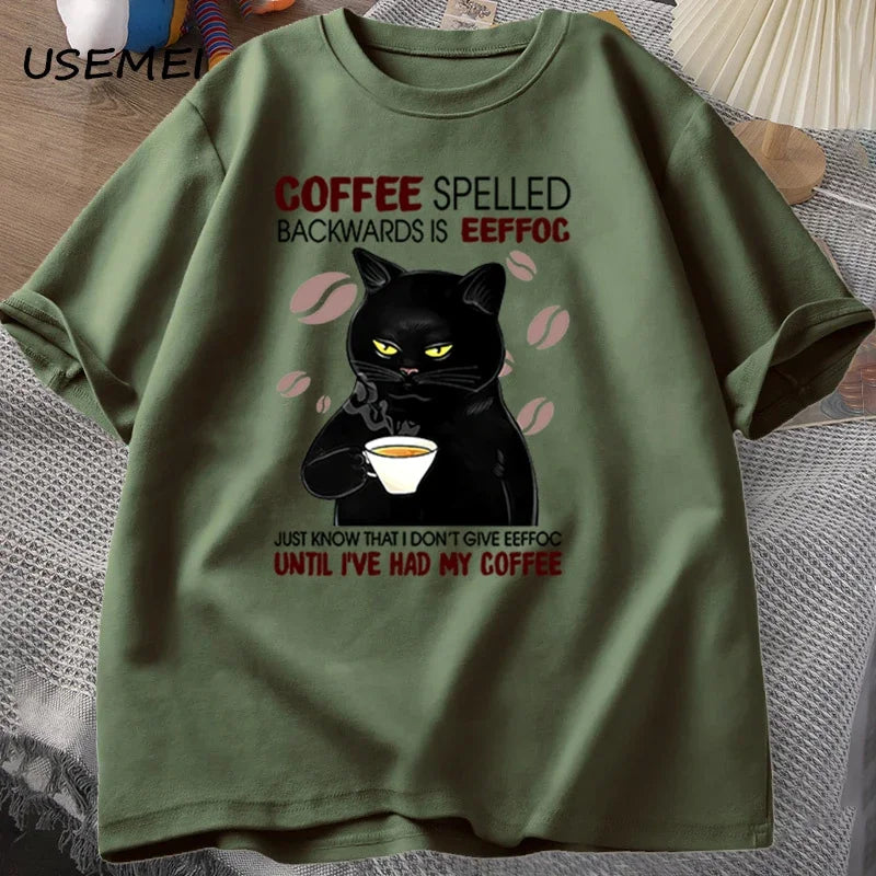 Funny "Coffee" Backwards T-Shirt