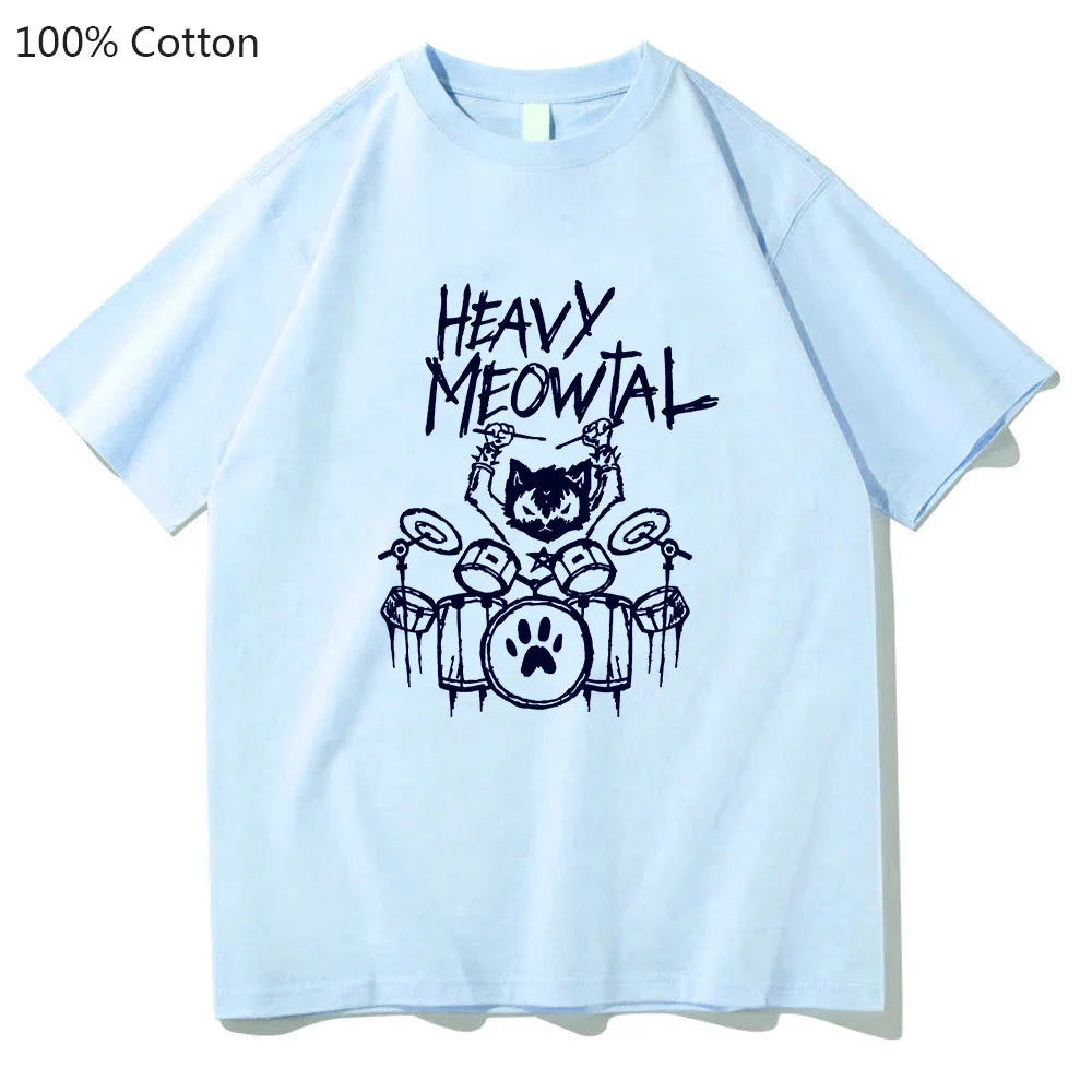 Heavy Meowtal Cat T-Shirt