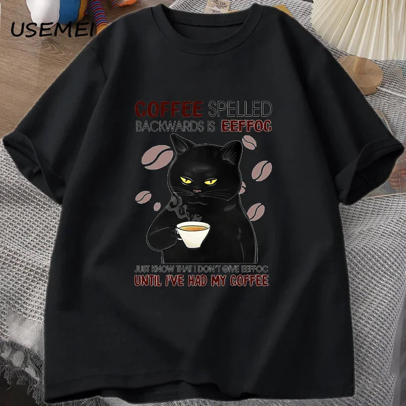 Funny "Coffee" Backwards T-Shirt