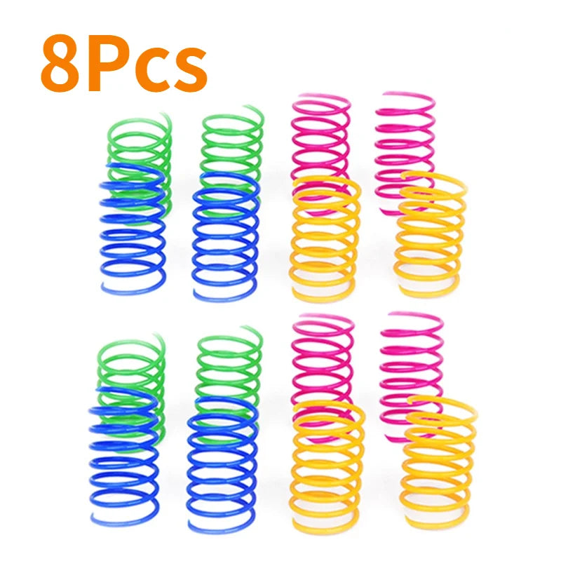 Colorful Spiral Cat Spring Toys