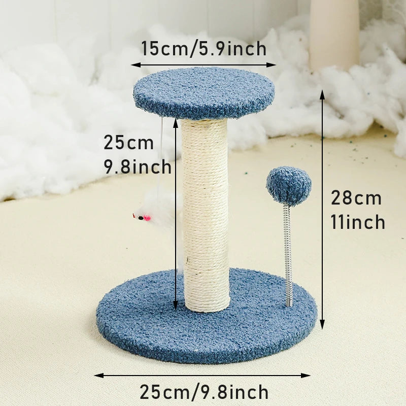 Cat Tower with Toys & Scratching Post