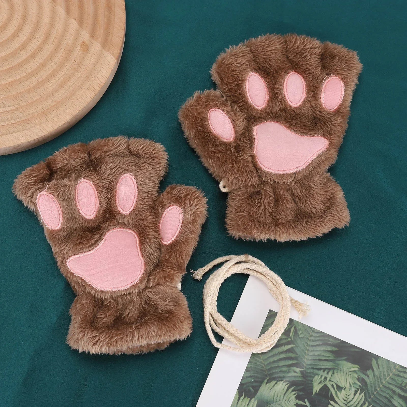 Cat Claw Plush Winter Gloves