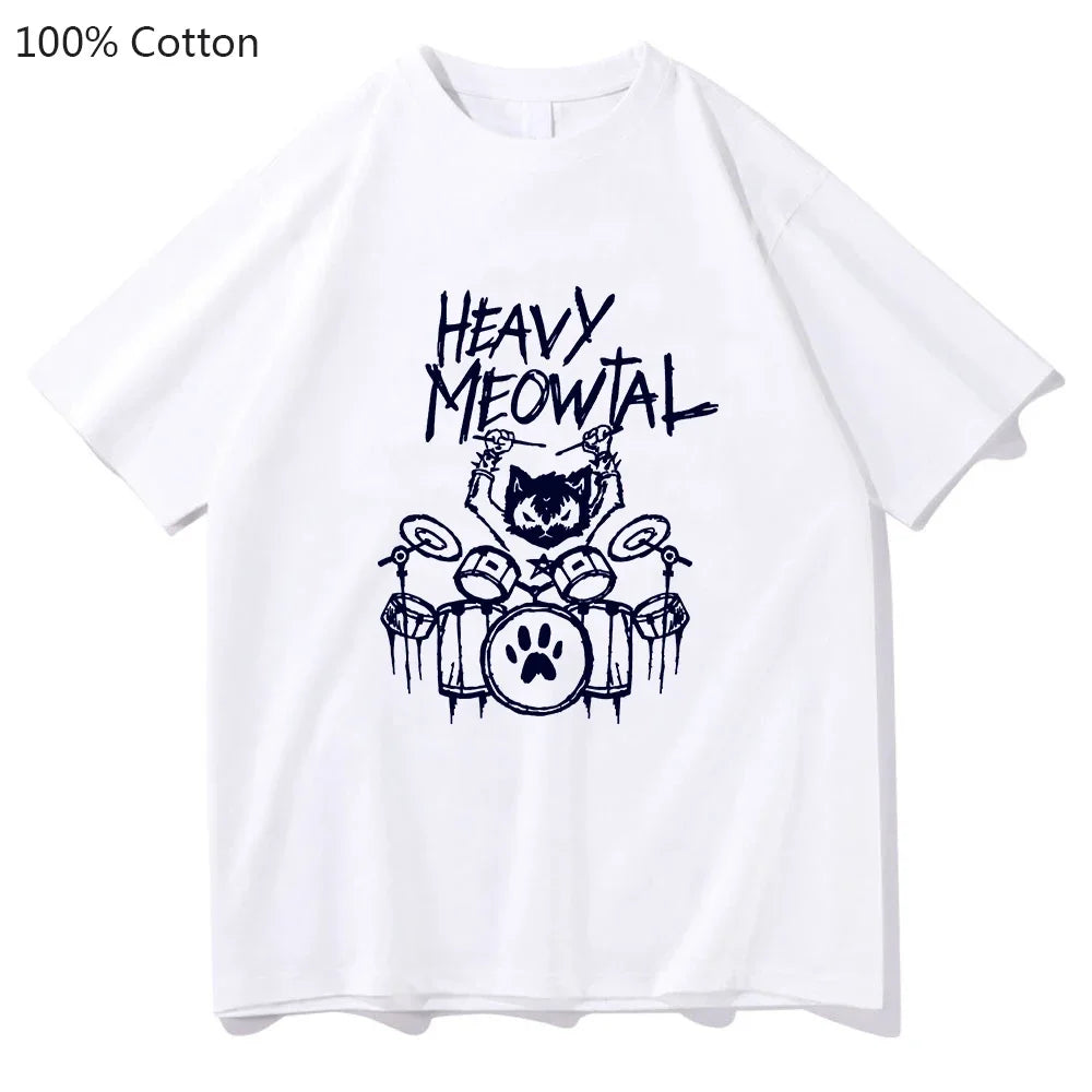 Heavy Meowtal Cat T-Shirt