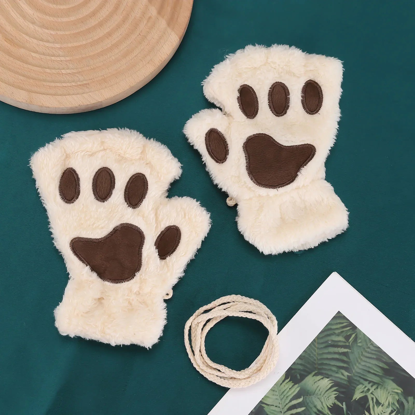 Cat Claw Plush Winter Gloves
