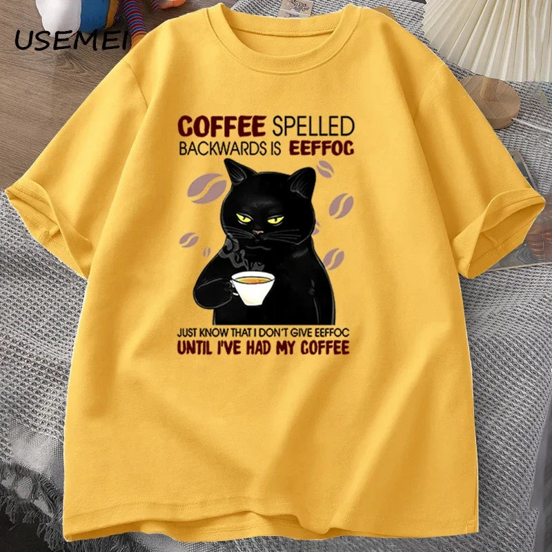 Funny "Coffee" Backwards T-Shirt